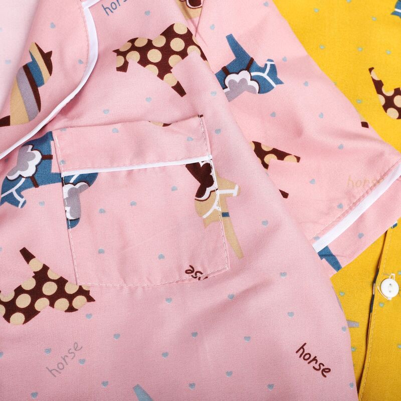 Bộ Lụa Ngủ Quần Sooc 🌸 Họa tiết Hoạt Hình Cute Siêu Xinh 🌸Chất Liệu Vải Satin | BigBuy360 - bigbuy360.vn