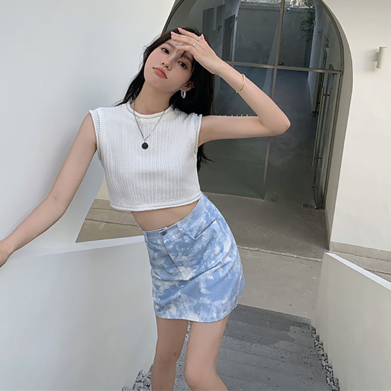 Áo Dệt Kim Dáng Rộng Không Tay Phong Cách Hàn Quốc Thời Trang Xuân Hè | BigBuy360 - bigbuy360.vn