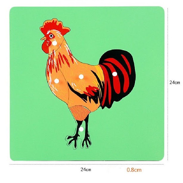 Xếp hình Tranh ghép gỗ montessori - Giáo cụ Montessori