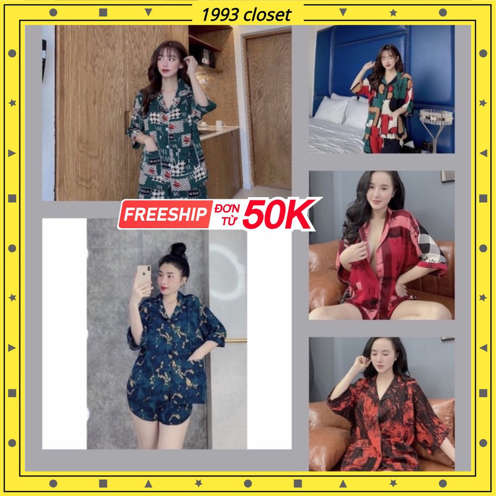 Pijama lụa đùi cánh dơi🌻đồ ngủ mặc nhà cao cấp🌻 sang chảnh