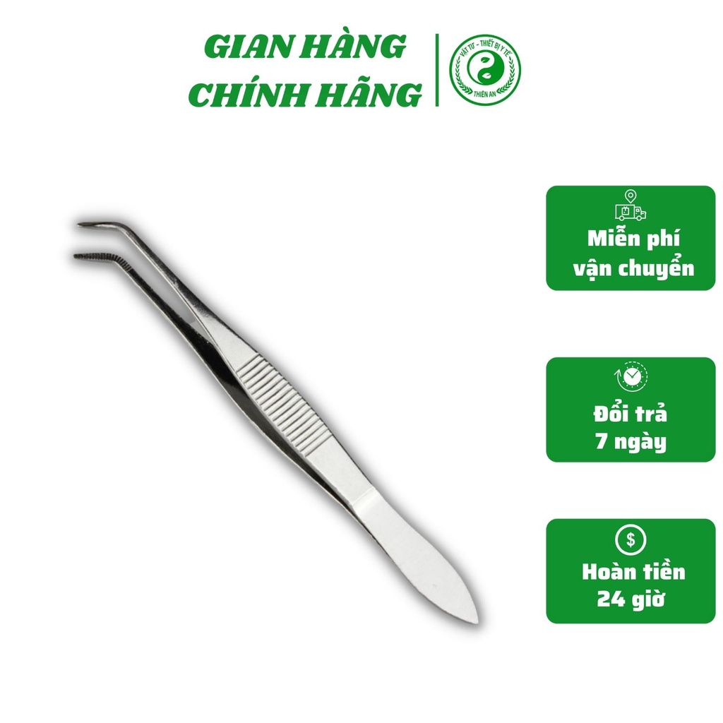 Nhíp cong gắp chỉ- lấy mụn inox dài 10cm- Nhỏ gọn- thao tác dễ dàng