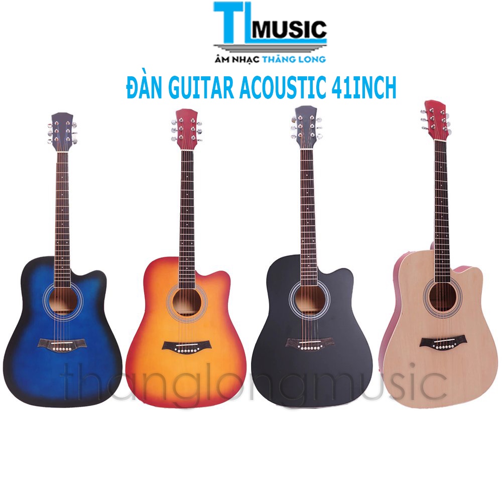 [Guitar Giá Rẻ] Đàn Guitar Acoustic 41 Inch - Guitar cho người mới tập chơi (Tặng kèm bao và pick gảy)