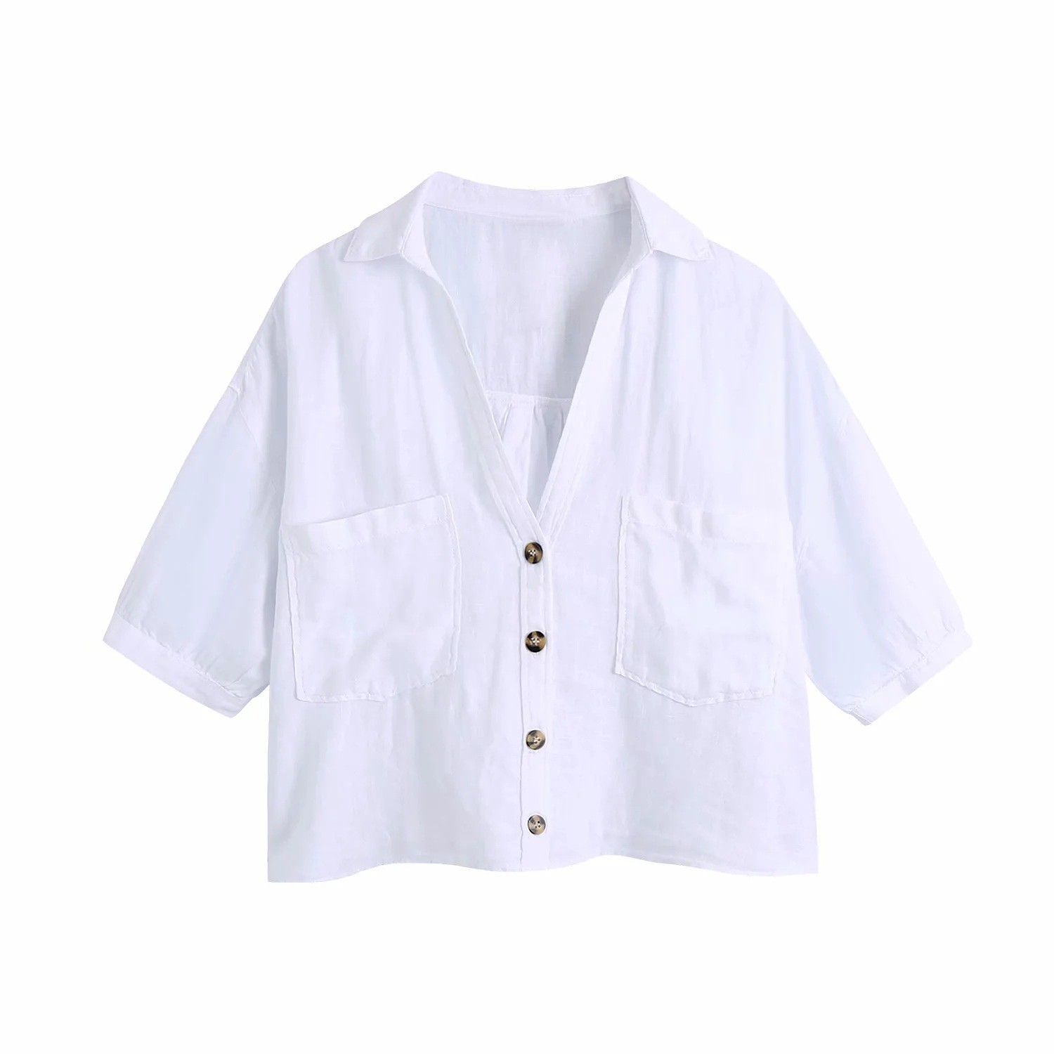 Áo Vải Lanh Màu Trơn Phong Cách Âu Mỹ Thời Trang Mùa Hè 2021 Cho Nữ 6 Màu Lựa Chọn 2402500 38 | BigBuy360 - bigbuy360.vn