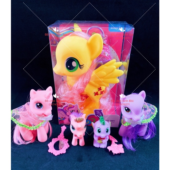 mô hình ngựa pony - combo 5 con