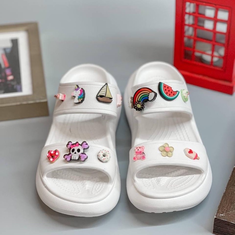 Dép sục độn đế 5cm 2 quai Cross