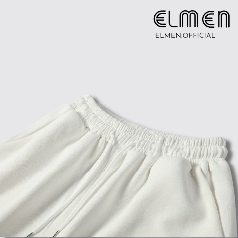 Quần Dài Ống Rộng Unisex Elmen Vải Da Cá Trơn Phong Cách Hàn Quốc, Quần dài nỉ trơn mát mẻ
