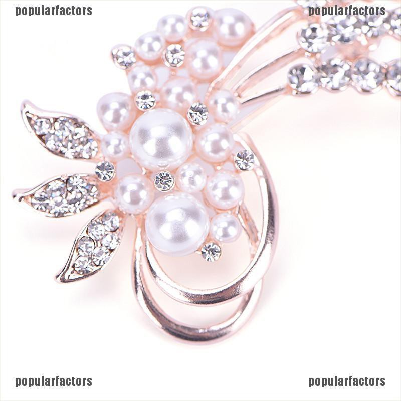 Ghim Cài Áo Hình Bông Hoa Đính Ngọc Trai Nhân Tạo Thời Trang