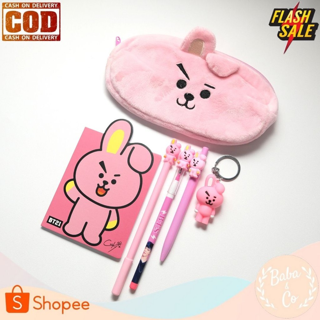 Bộ Dụng Cụ Học Tập Dễ Thương Cho Bé Bt21 Bts Bt21