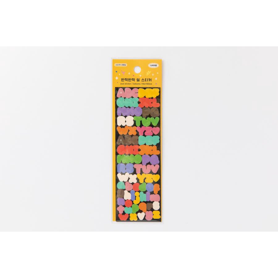 Set 2 Tấm Sticker Hologram ARTBOX Hàn Quốc Chữ Cái Vivid Với Nhiều Màu Sắc Nổi Bật