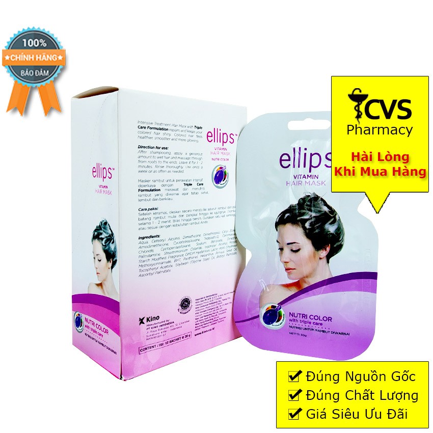 GÓI Ủ Tóc Ellips 20g - Dưỡng Chất Nuôi Dưỡng Mái Tóc Khỏe Mạnh