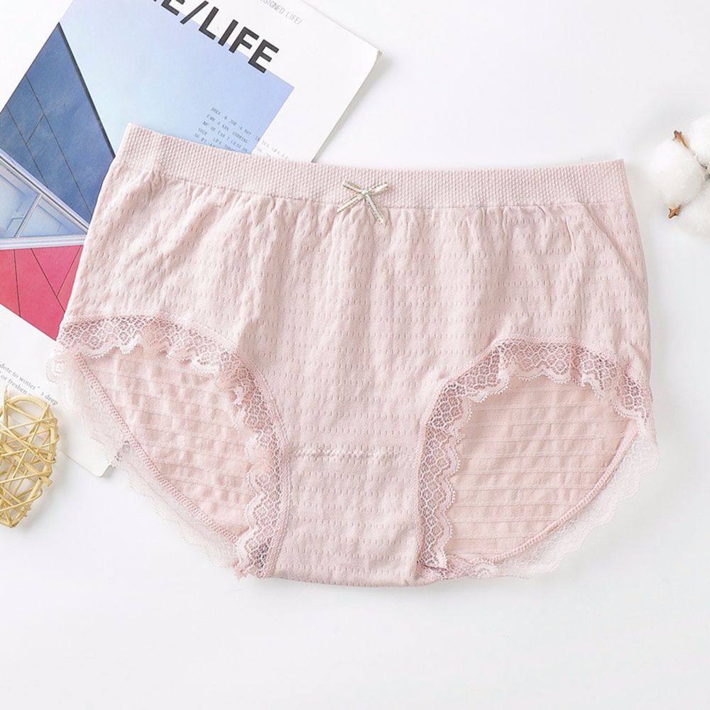quần lót cotton viền ren lưng vừa thời trang Hàn Quốc xinh xắn cho nữ