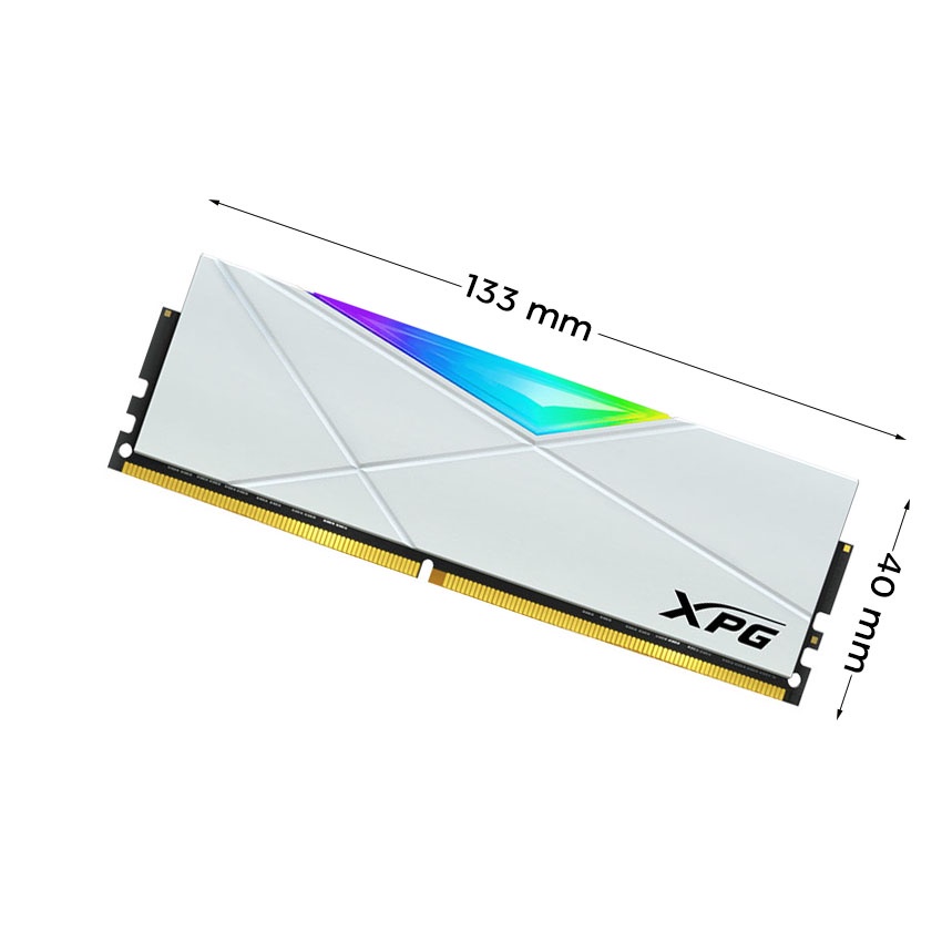 Ram Desktop Adata XPG Spectrix D50 RGB White (AX4U32008G16A-SW50) 8GB (1x8GB) DDR4 3200Mhz