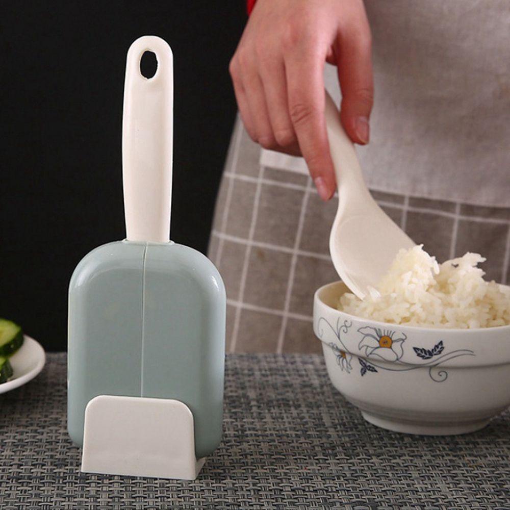 Giá Đỡ Muỗng Xới Cơm Tự Động Có Nắp Đậy Tiện Lợi Dành Cho Nhà Bếp