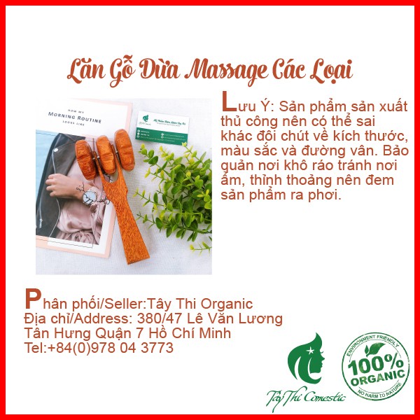 Lăn Gỗ Dừa Massage Các Loại