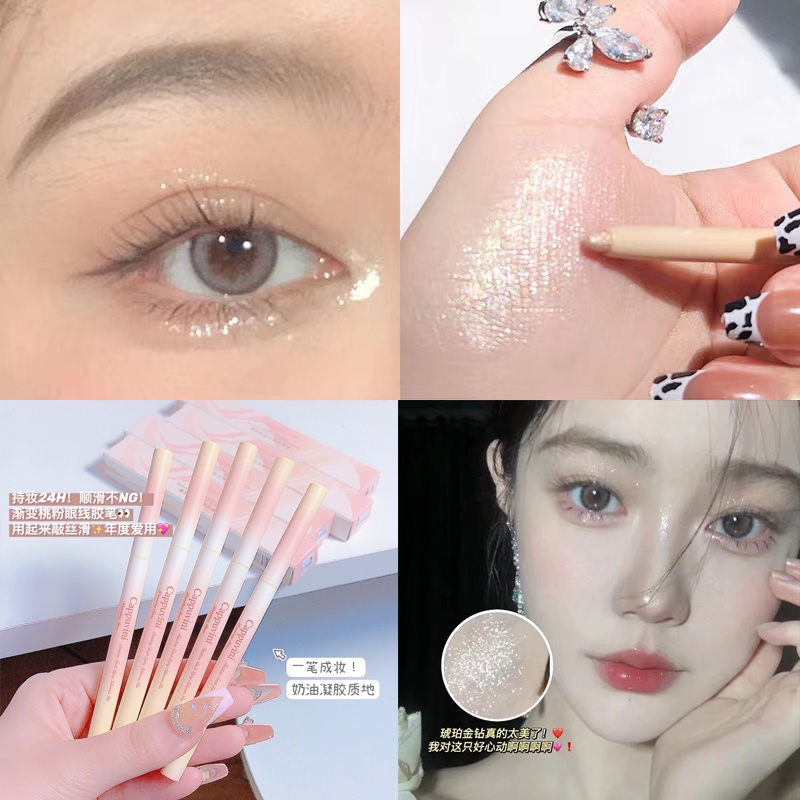 Bút Phấn Mắt CAPPUVINI Có Độ Bóng Cao Chống Nhòe Cho Người Mới Bắt Đầu Trang Điểm