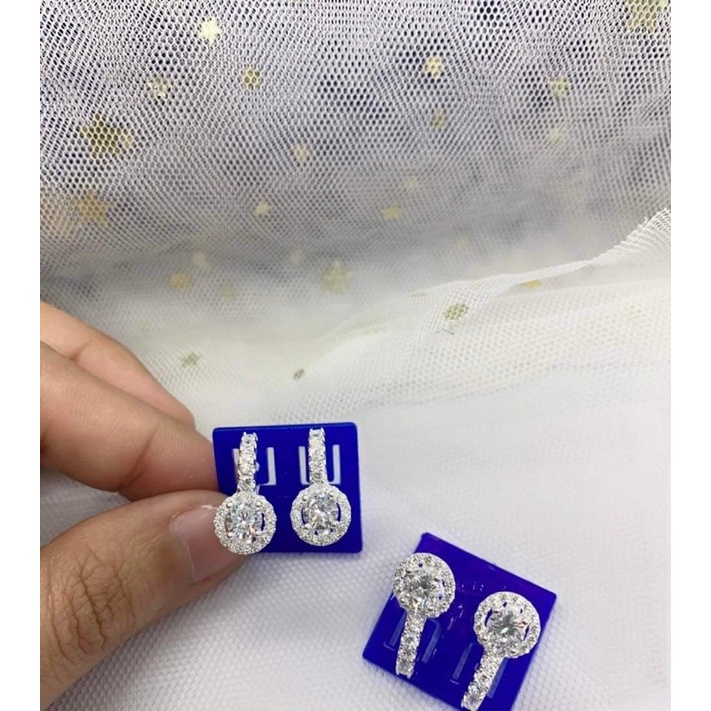 bông khoen bạc đơn giản Joli phong cách Hàn Quốc