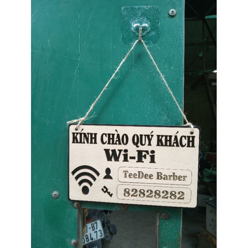 Bảng Gỗ Wifi - Password - Mẫu wifi,password