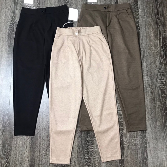 Quần baggy dạ Hàn Quốc cạp cúc hothit 2021 đủ size 40-70kg