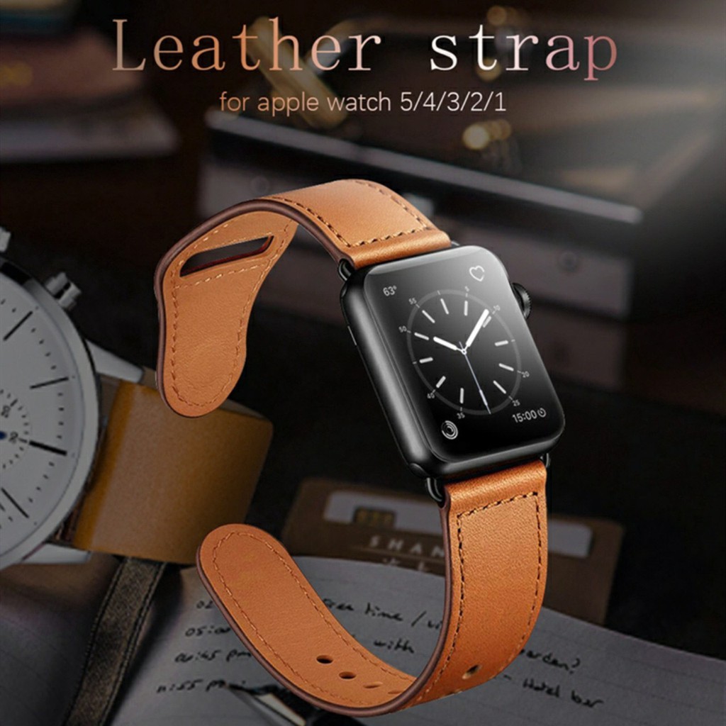 Dây da Apple Watch size 38mm/ 40mm/ 42mm/ 44mm 12 màu xuất sắc, mỏng, mềm, nhẹ, đủ size