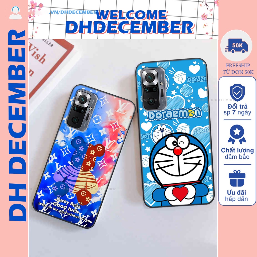 Ốp lưng Xiaomi REDMI NOTE 10 PRO 4G in hình gấu K@ws, gấu nâu, dor@emon RẺ- ĐẸP- BỀN