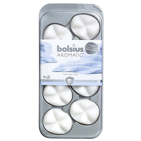 Hộp 8 sáp thơm Bolsius BOL6130 Fresh Linen (Hương ban mai)