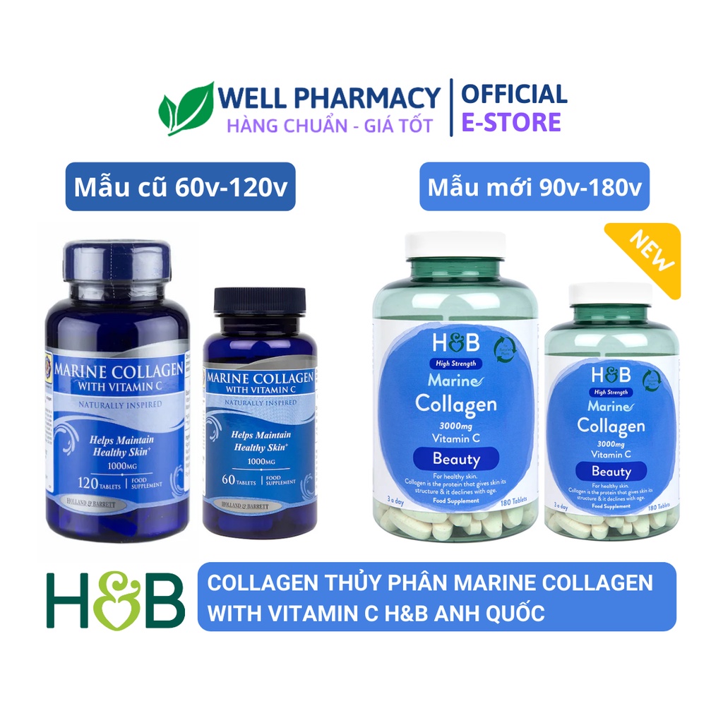 Viên uống Marine Collagen 1000mg with Vitamin C để làn da luôn sáng khoẻ mịn màng cho mọi lứa tuổi