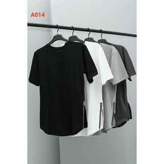 Áo thun nam lại bầu khóa zip nhựa 2 bên