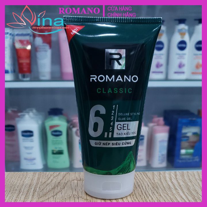 Gel vuốt tóc Romano Classic Siêu cứng 150g- Mẫu mới 100%