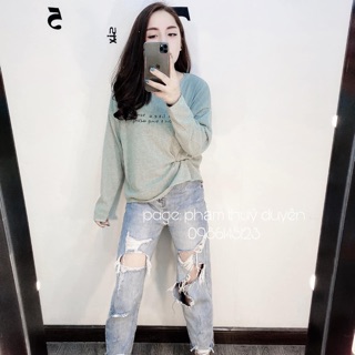 Áo len muối dáng thụng phiên bản chữ nhỏ ( kèm ảnh thật )