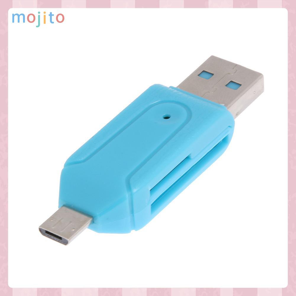 Đầu Đọc Thẻ Nhớ Mini Tf / Sd Cổng Usb / Micro Usb