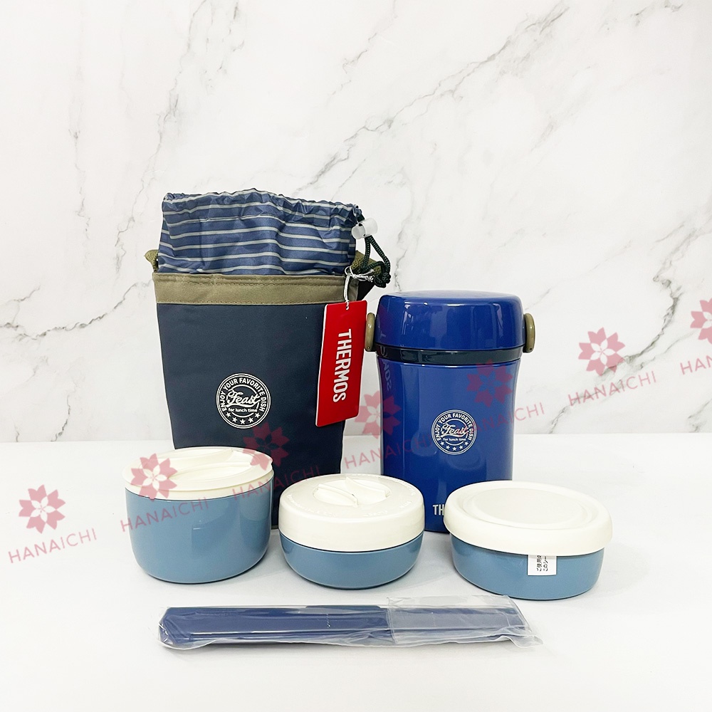 Hộp Cơm Giữ Nhiệt 3 Ngăn Thermos JBC-801 Nội địa Nhật