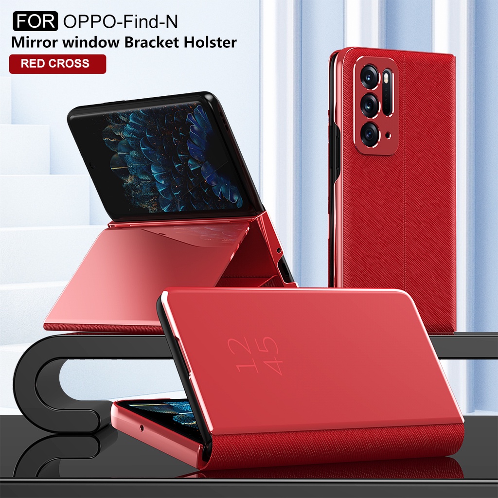 Ốp Điện Thoại Nắp Lật Tráng Gương Bảo Vệ Toàn Diện 360 Độ Cho Oppo Find N