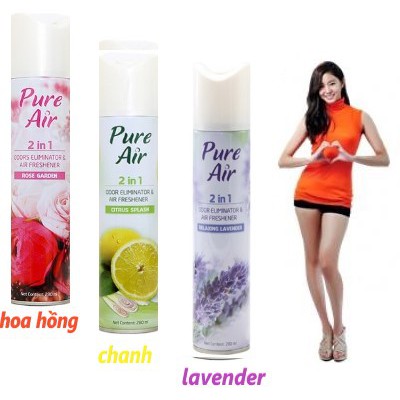 🍀🍀 Xịt Phòng Pure Air 2 In 1- Lavendr 280ml