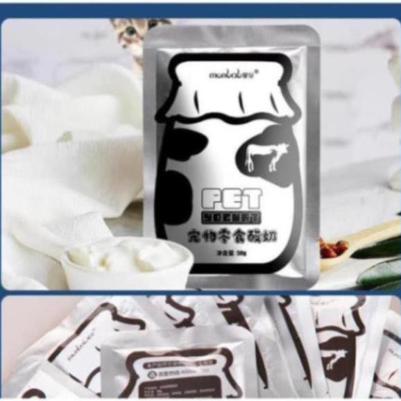 (1 gói) Sữa cho chó mèo (2 loại) Bio Milk (100gr bột) và sữa chua cho chó mèo biếng ăn(50ml nước)