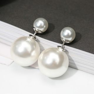 Bông tai Nụ tròn 2 đầu to nhỏ M263