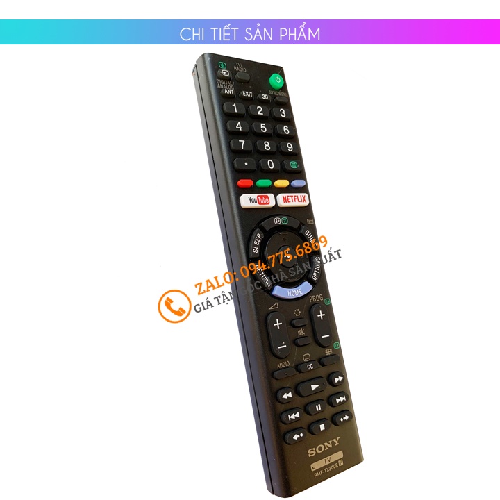 [Hàng Zin Tôt ] Điều Khiển Tivi Sony RMF-TX300E - Remote Tivi Sony Có Phím Tắt Youtube Và Netflix - Loại Dài