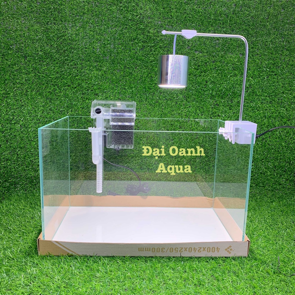 Bộ Bể Cá 40cm Kính Siêu Trong 5 Mặt, Dài 40cm Rộng 24cm Cao 25cm - Bể Cá Cảnh Mini