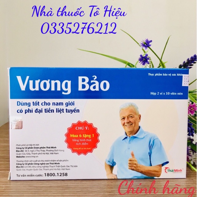 Vương bảo (vỉ) Chính hãng, tem tích điểm 6 tặng 1 - Dùng cho nam giới phì tiền liệt tuyến