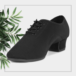 Nam latin tango giày khiêu vũ vải oxford giữa gót giày thấp gót 5cm