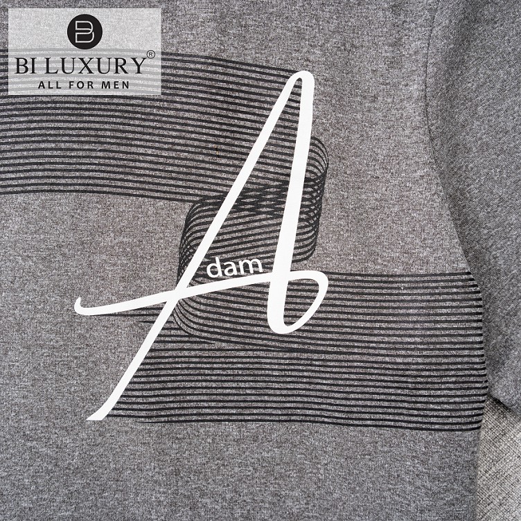 Áo phông nam Biluxury APKH060GHS màu ghi trẻ trung vải kháng khuẩn thấm hút mồ hôi đẳng cấp | BigBuy360 - bigbuy360.vn