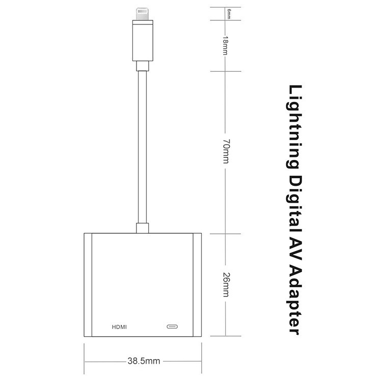 Dây Cáp Chuyển Đổi Cổng Lightning Sang Av Tv Hdmi Dành Cho Ipad Air Iphone 6s 7 8 Plus 5s R