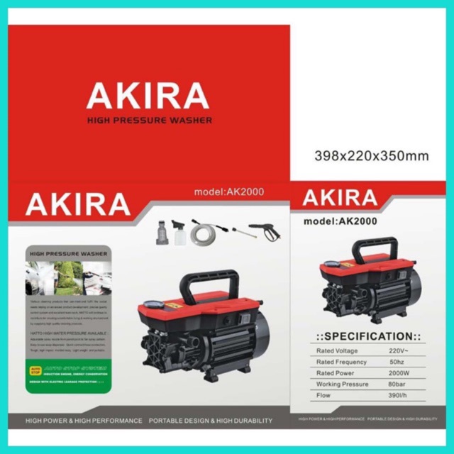 [HOT] Máy Rửa Xe AKIRA - Japan Technology 2000W