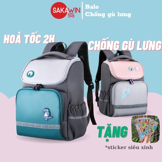 (HOT) BALO chống gù lưng Sakawin, Dành cho học sinh, Chắc chắn, Chống nước, Độ bền cao, Rộng rãi nhiều ngăn