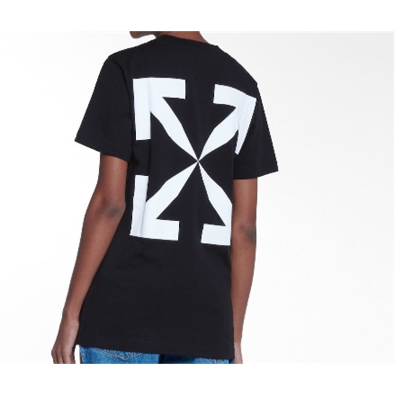 OFF-WHITE Áo Thun Cotton Ngắn Tay In Hình Mona Lisa Cá Tính Cho Nam Nữ