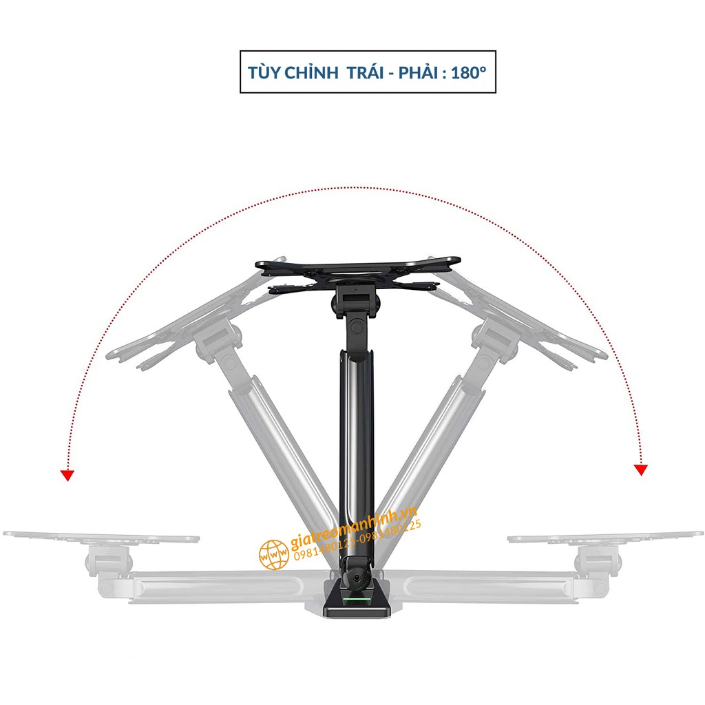 Giá Treo Màn Hình NB-F425 Tương Thích Màn 24 - 35 Inch / Lắp Đặt Treo Tường Tùy Chỉnh Đa Năng - Xoay Màn 360 Độ