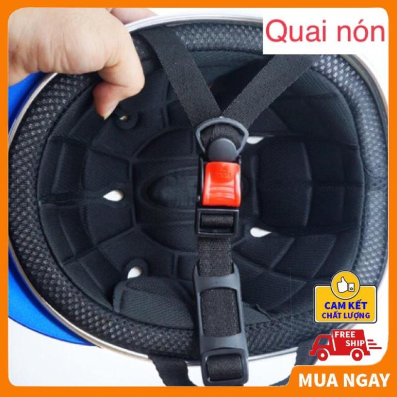 Dây quai mũ bảo hiểm NỬA ĐẦU , NÓN SƠN, Thay cho Nón 1/2 , 3/4 các loại  ( tặng kèm đinh tán )