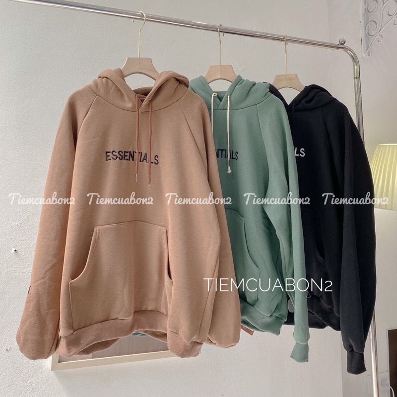 Hoodie essentials bảng màu nhiều chất dày dặn cả nam và nữ mặc được