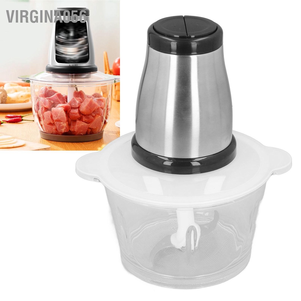 Có thể bán buôn Máy xay thịt đa chức năng thực phẩm bằng thép không gỉ điện với bát thủy tinh 2L Tiêu chuẩn EU 220V Virgina056 Hàng giao ngay