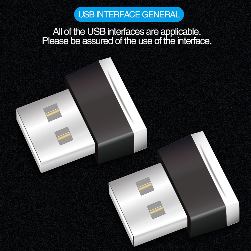 Đèn LED USB 7 Màu Tạo Không Khí Cho Nội Thất Xe Hơi