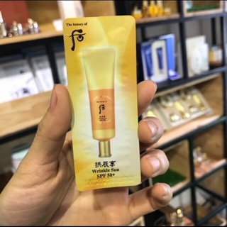 Combo 10 gói Kem chống nắng chống nhăn Whoo vàng Sun Wrinkle Sun